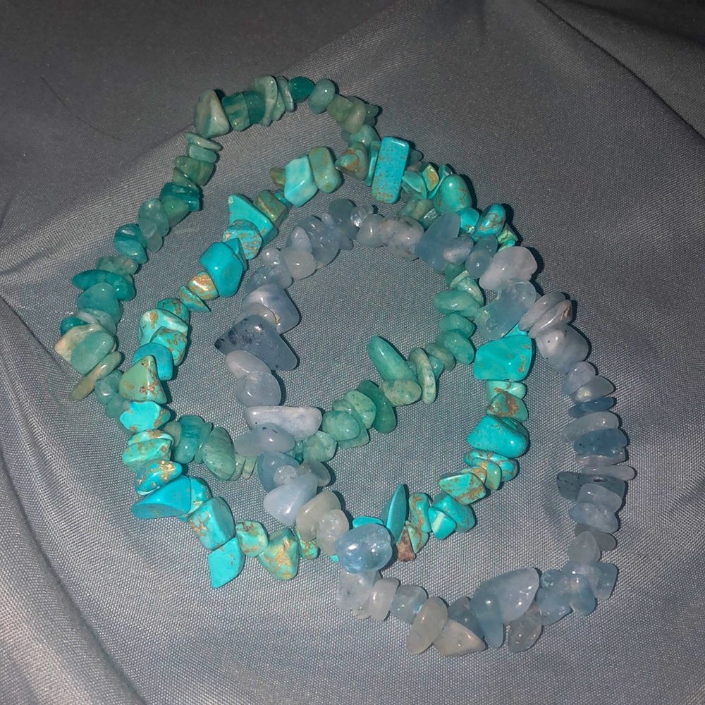 Mixed stones chip bracelets three for 10$